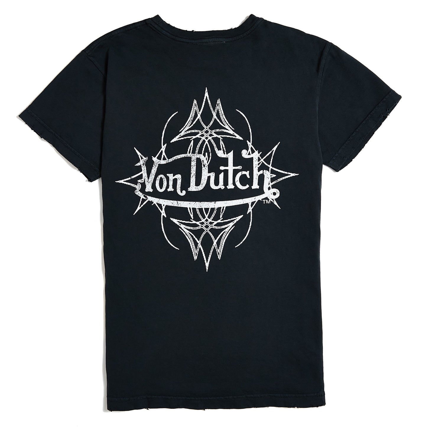 Von Dutch Vintage Black & White Distressed Chopper Tee