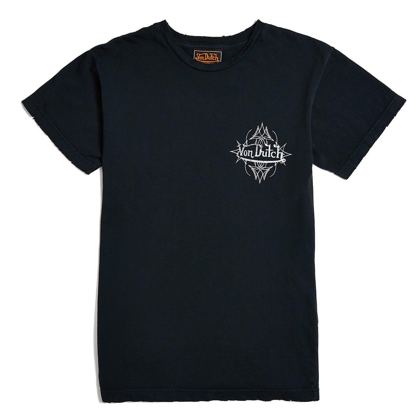 Von Dutch Vintage Black & White Distressed Chopper Tee