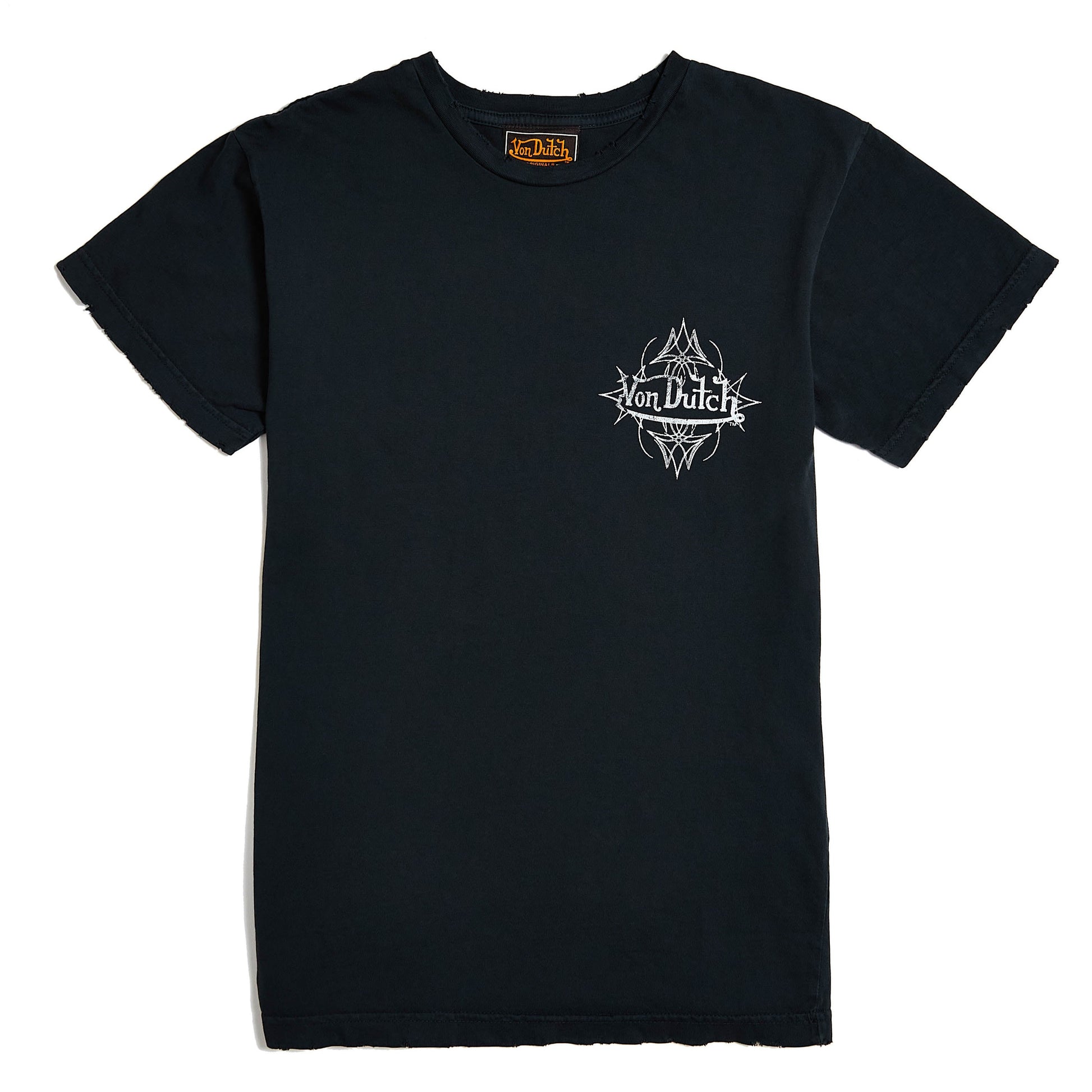 Von Dutch Vintage Black & White Distressed Chopper Tee