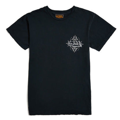 Von Dutch Vintage Black & White Distressed Chopper Tee