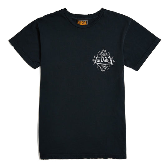 Von Dutch Vintage Black & White Distressed Chopper Tee