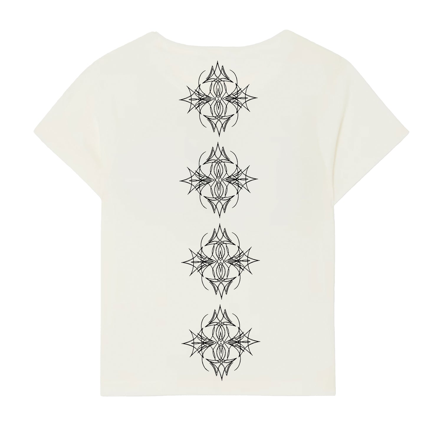 Von Dutch White & Black Mini Distressed Chopper Baby Tee