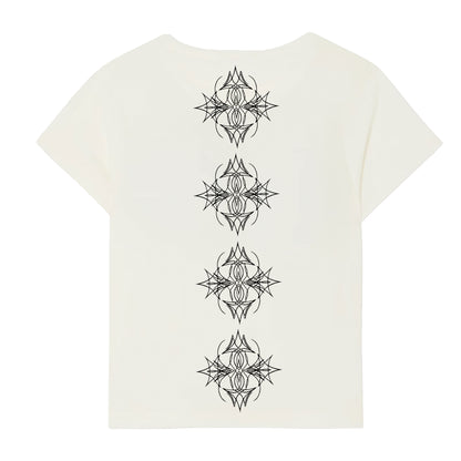 Von Dutch White & Black Mini Distressed Chopper Baby Tee