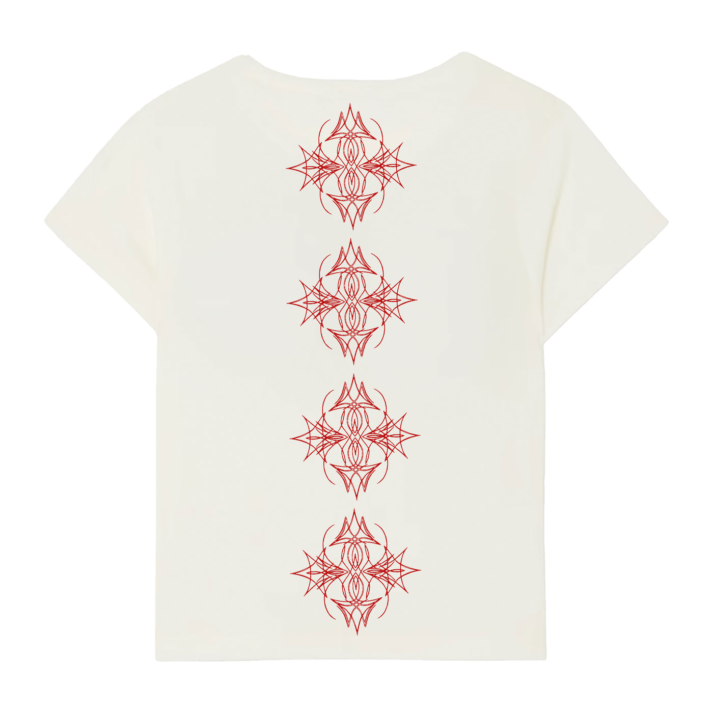 Von Dutch White & Red Mini Distressed Chopper Baby Tee