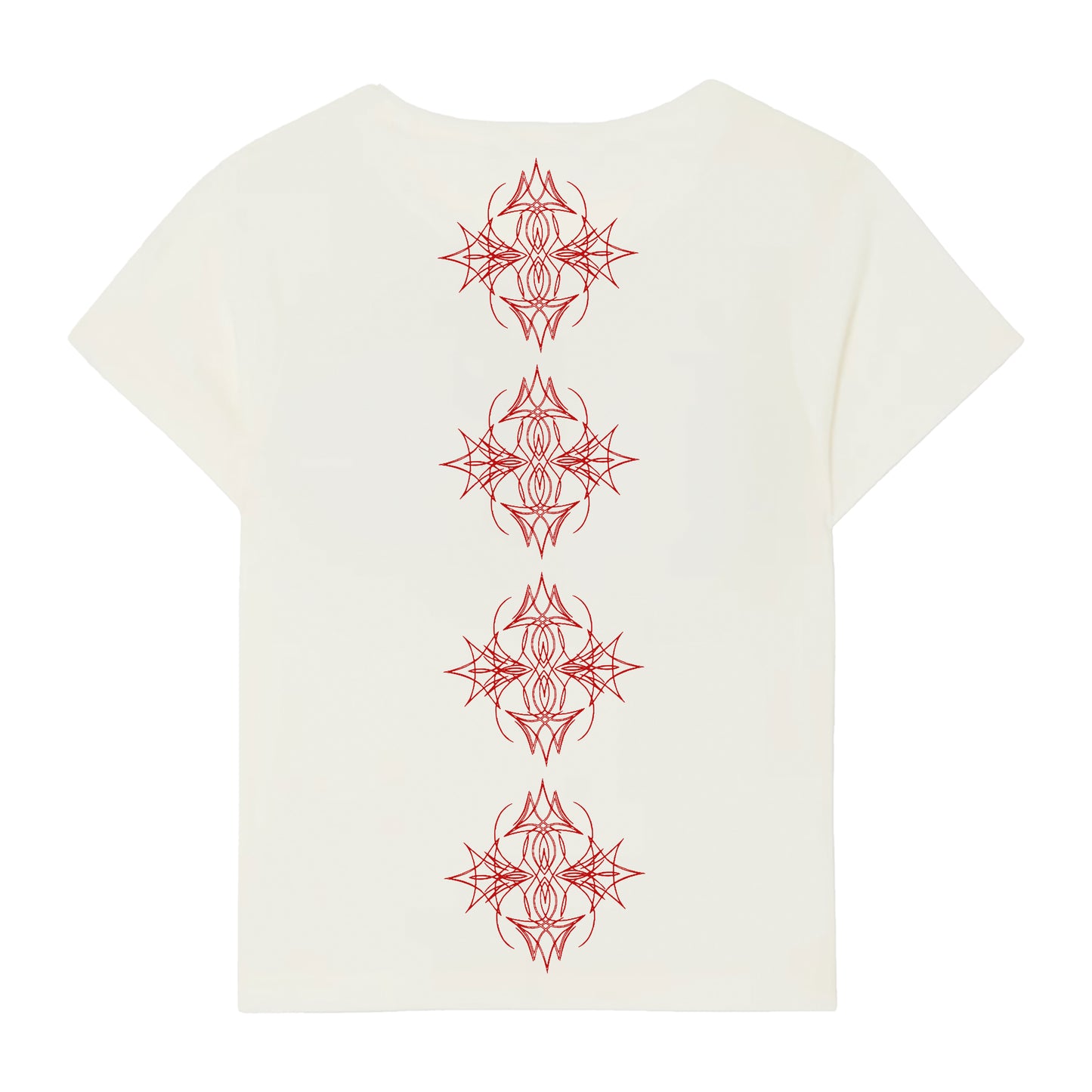 Von Dutch White & Red Mini Distressed Chopper Baby Tee