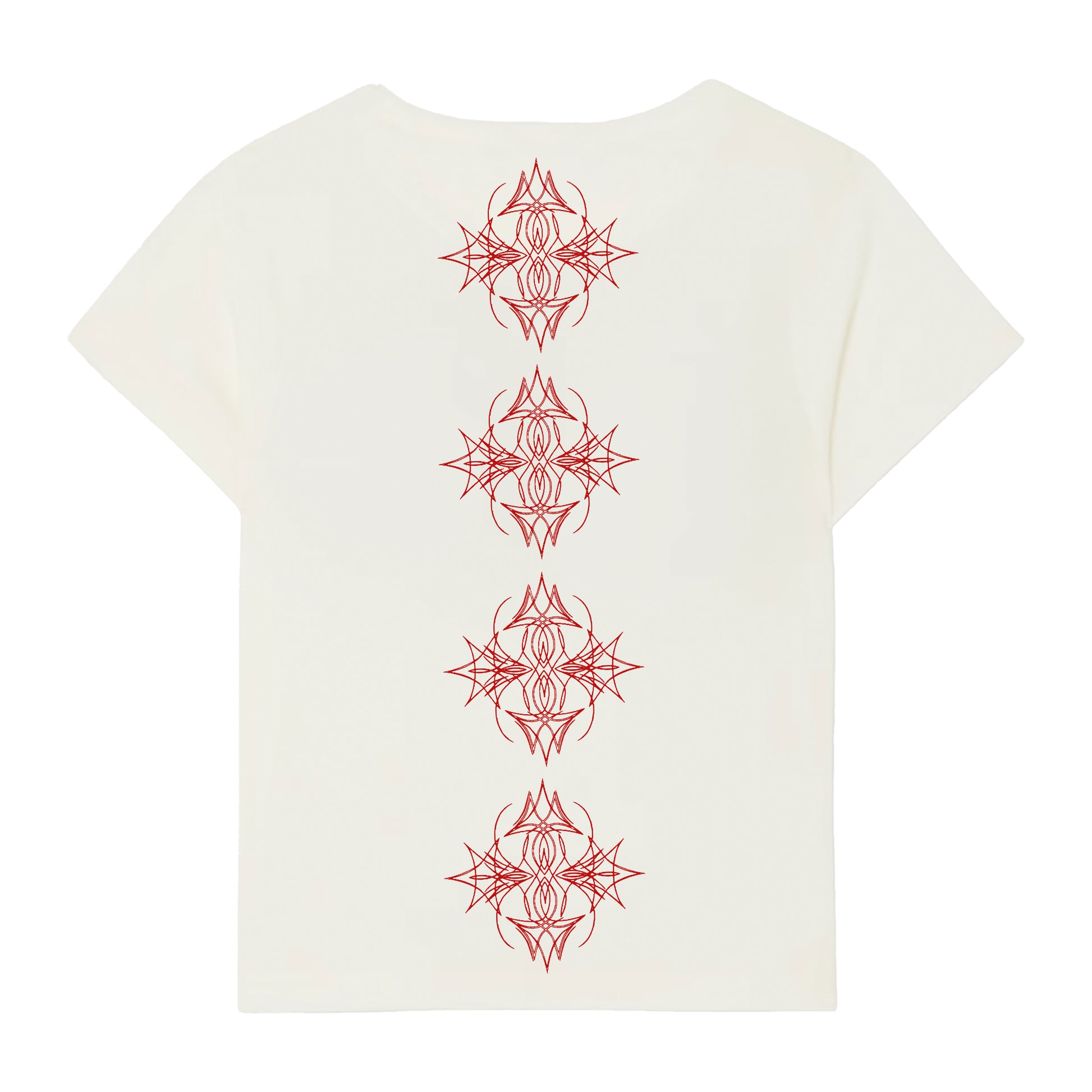 Von Dutch White & Red Mini Distressed Chopper Baby Tee