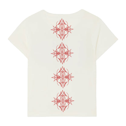 Von Dutch White & Red Mini Distressed Chopper Baby Tee