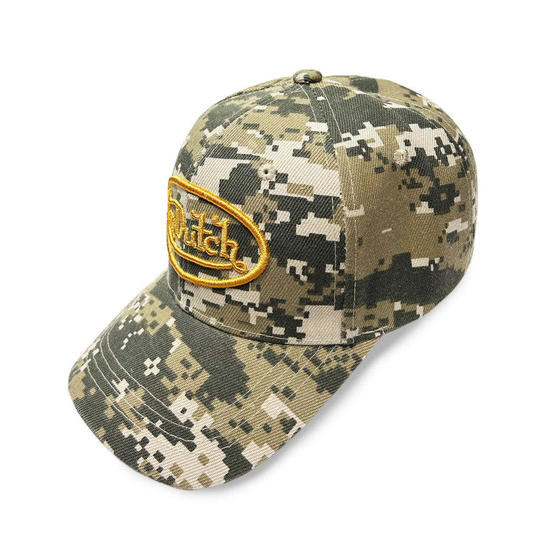Yellow Digi Camo Strapback Trucker Hat