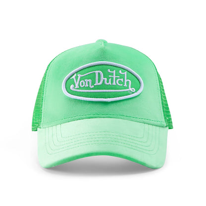Lime Velvet Trucker Hat