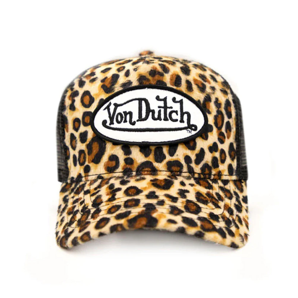 Leopard Print Velvet Trucker
