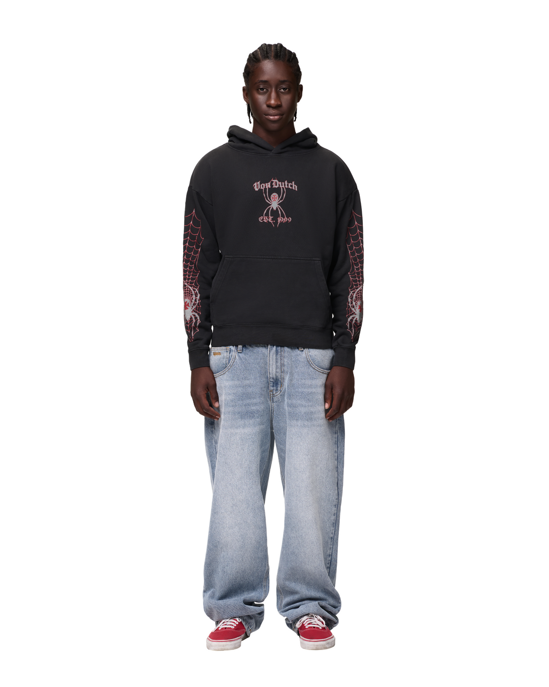 SPIDER CREST HOODIE - BLACK & RED — image 3