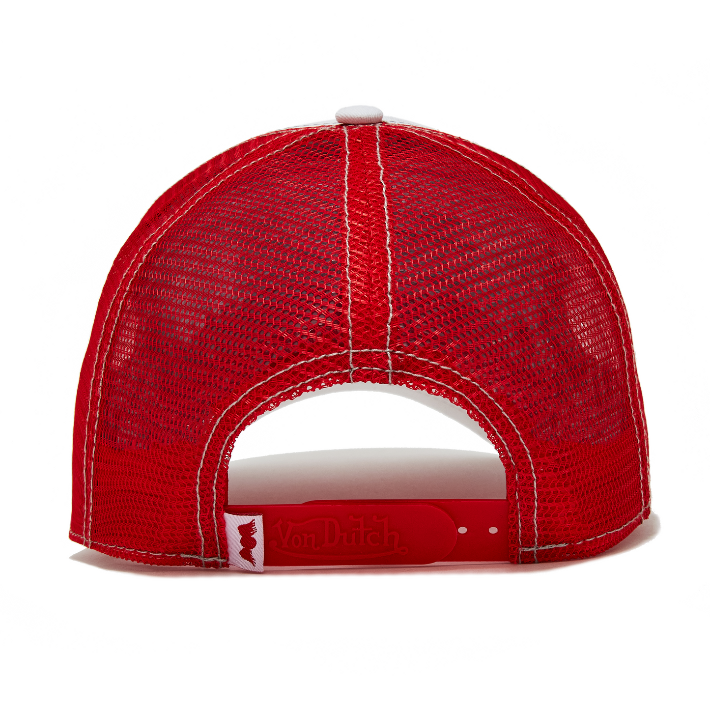 White & Red Trucker