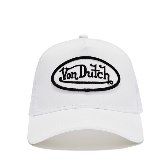 White and Black Classic Trucker