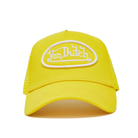 Yellow and White Trucker Hat