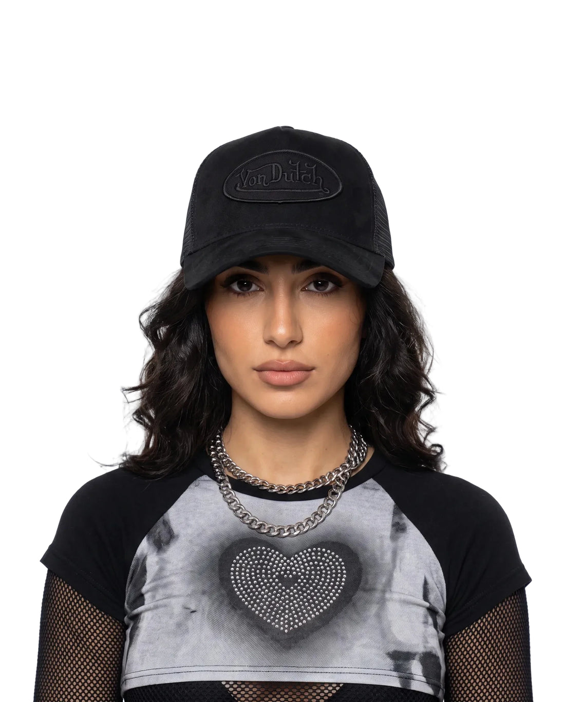 Suede Trucker Hat - Triple Black