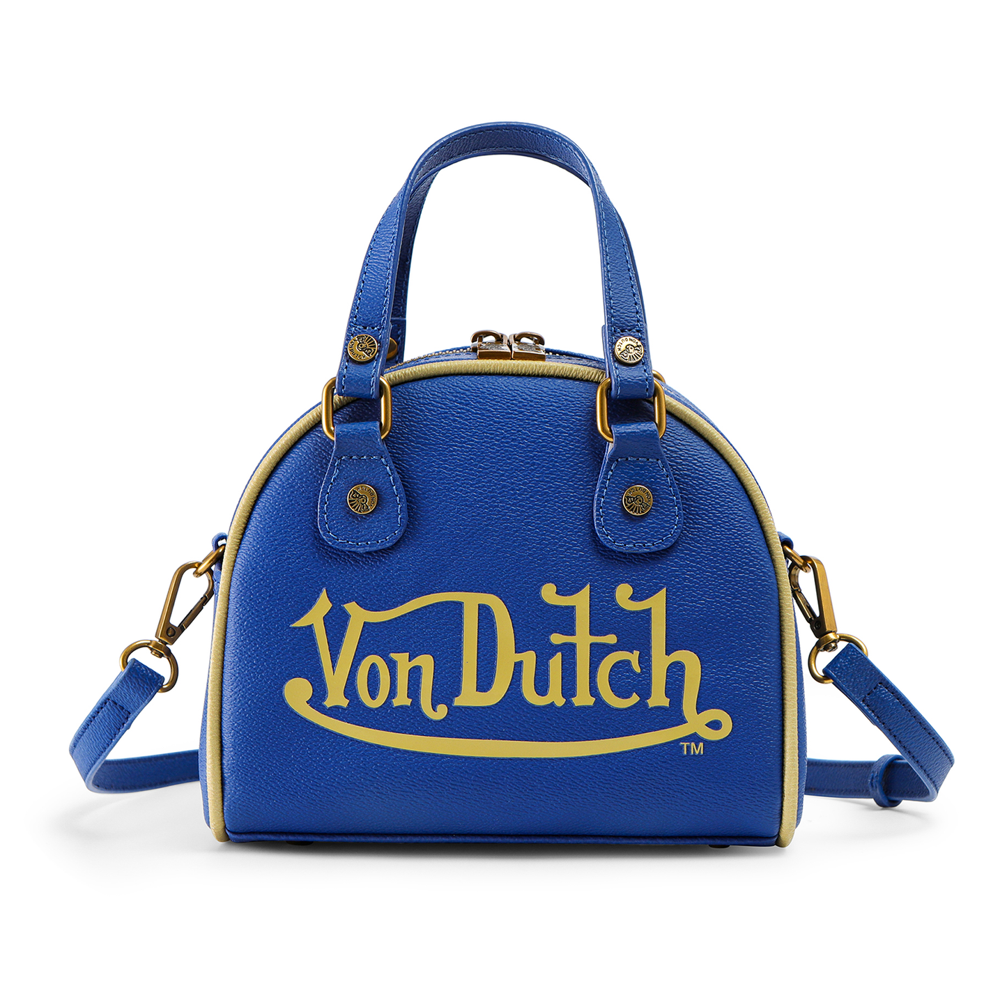 Navy Blue & Gold Two-Tone Bowling Bag