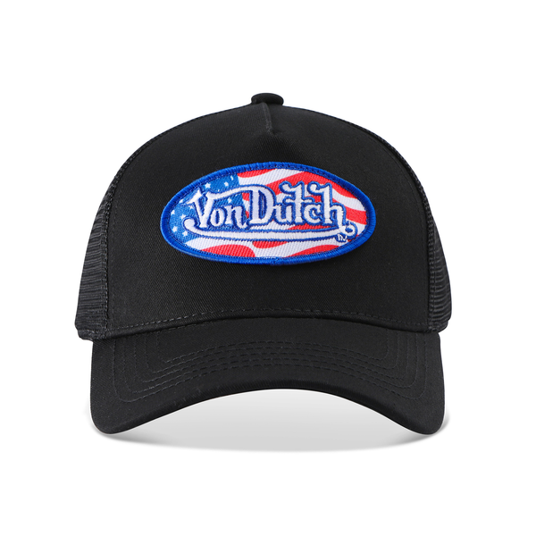 Von Dutch キャップ 星条旗デザイン Stars & Stripes Trucker Hat - Black – Von Dutch