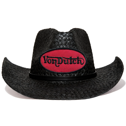 Black & Red Vintage Ranch Cowboy Hat