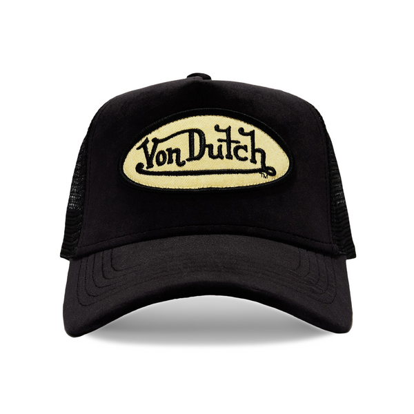 Von Dutch Black Velvet Trucker Hat