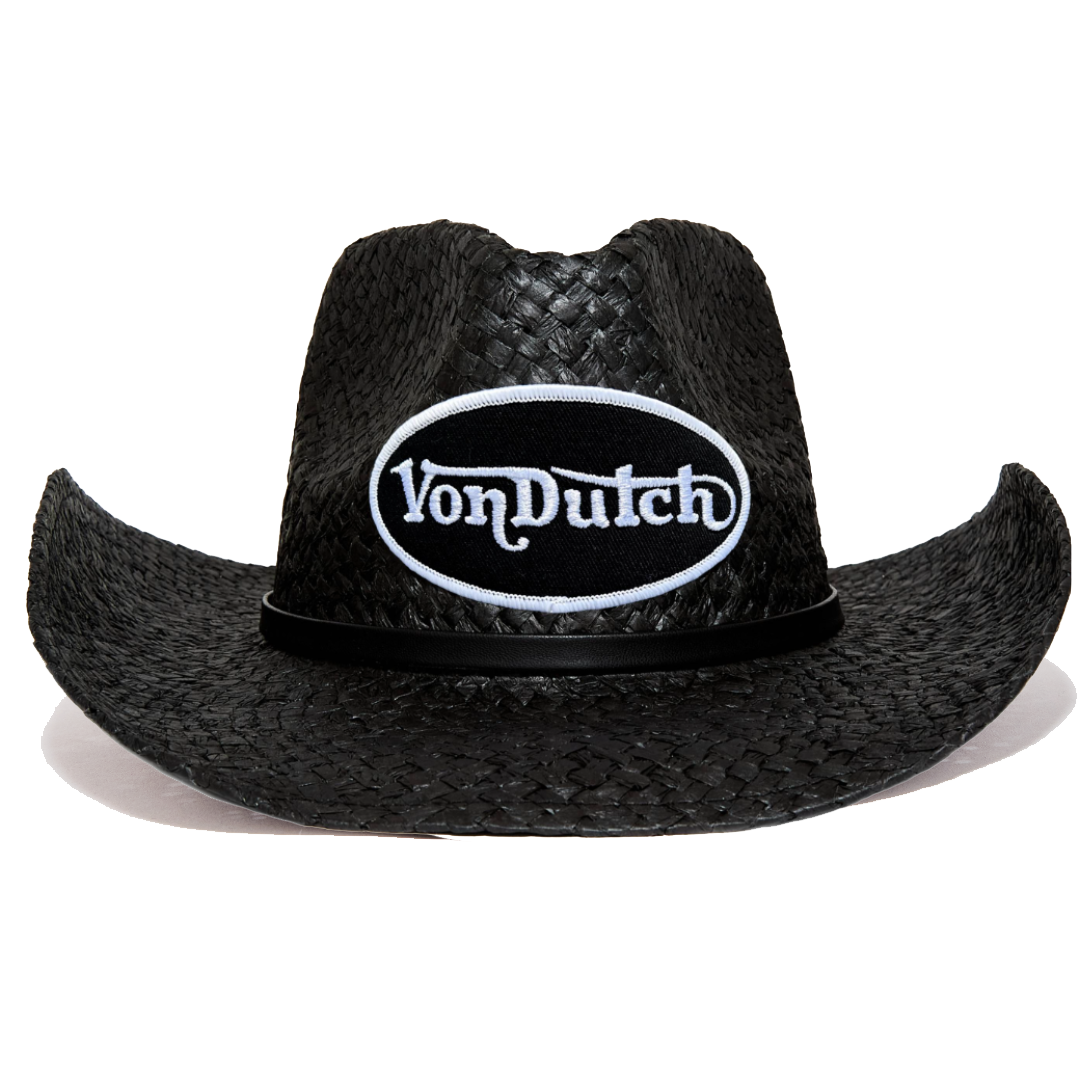Von Dutch Black & White Vintage Ranch Cowboy Hat