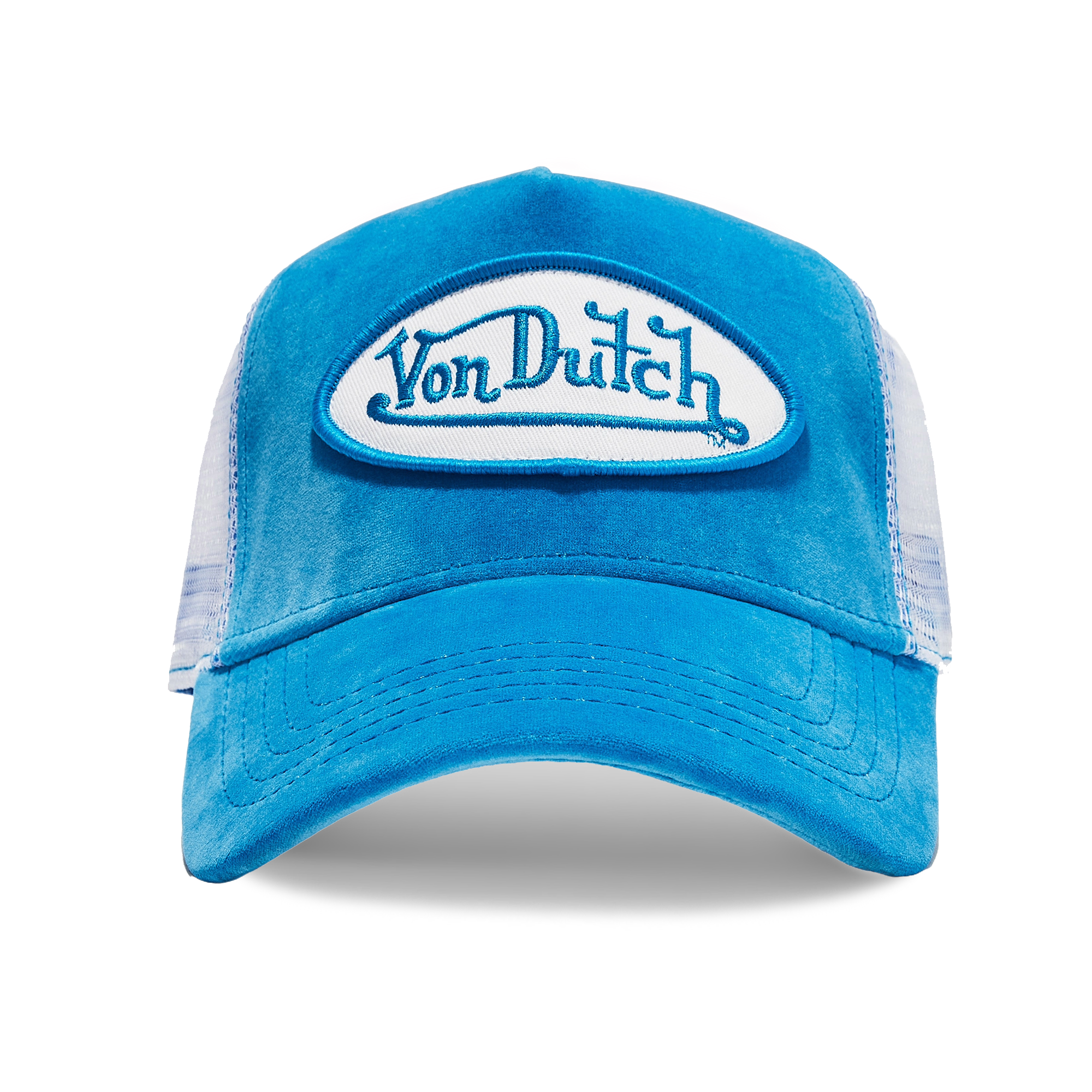 Von Dutch Blue Crush Velvet Trucker Hat