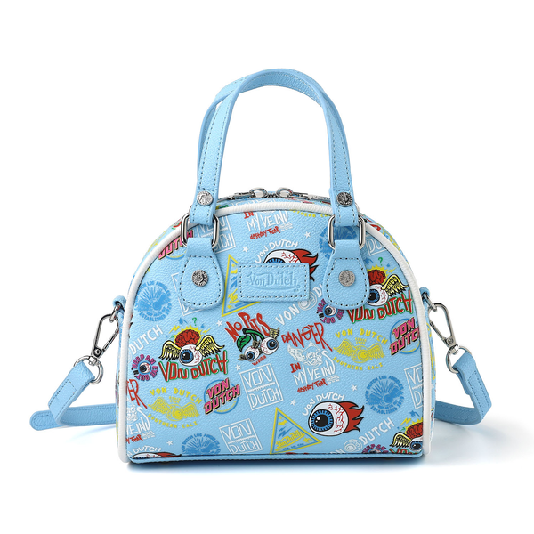 レア　Von Dutch バッグ　ブルー　ホワイト Light Blue Jax Bowling Bag | Von Dutch