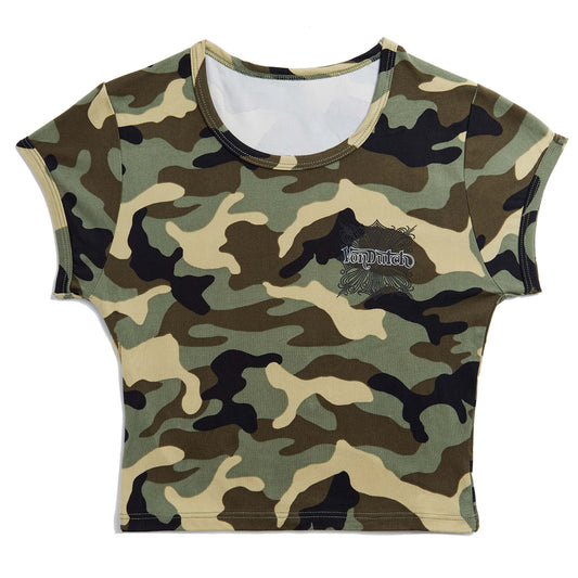 Von Dutch Camo Classic Chopper Baby Tee
