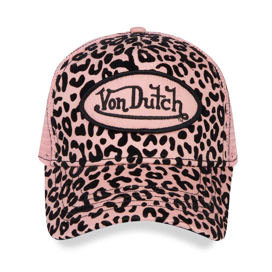 Cheetah Pink Velvet Trucker