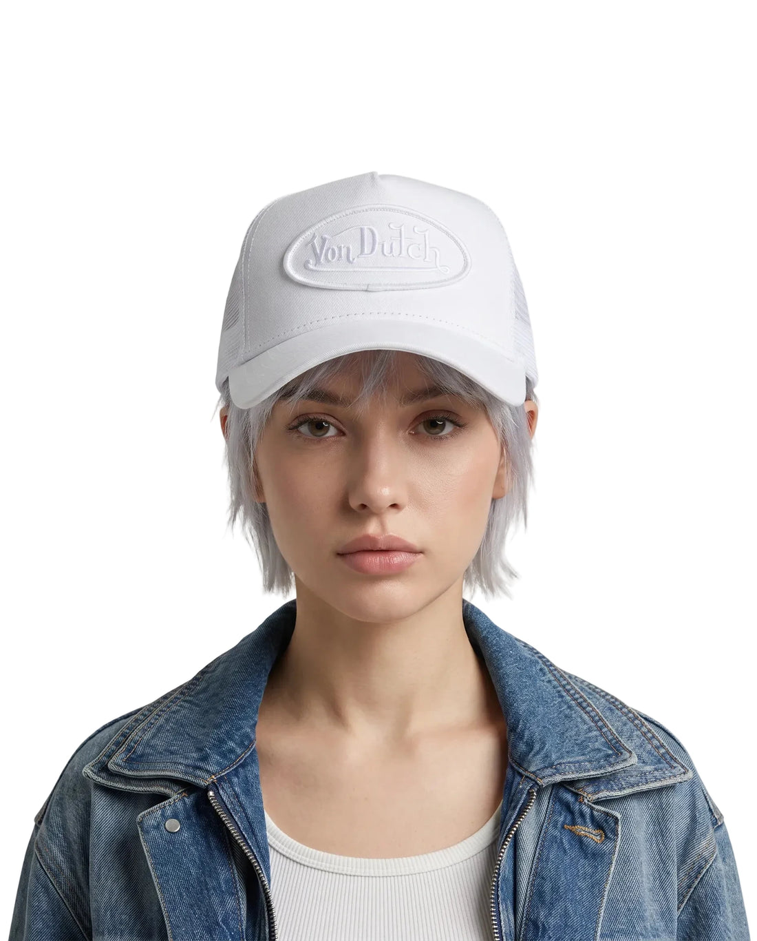 Triple White Trucker Hat
