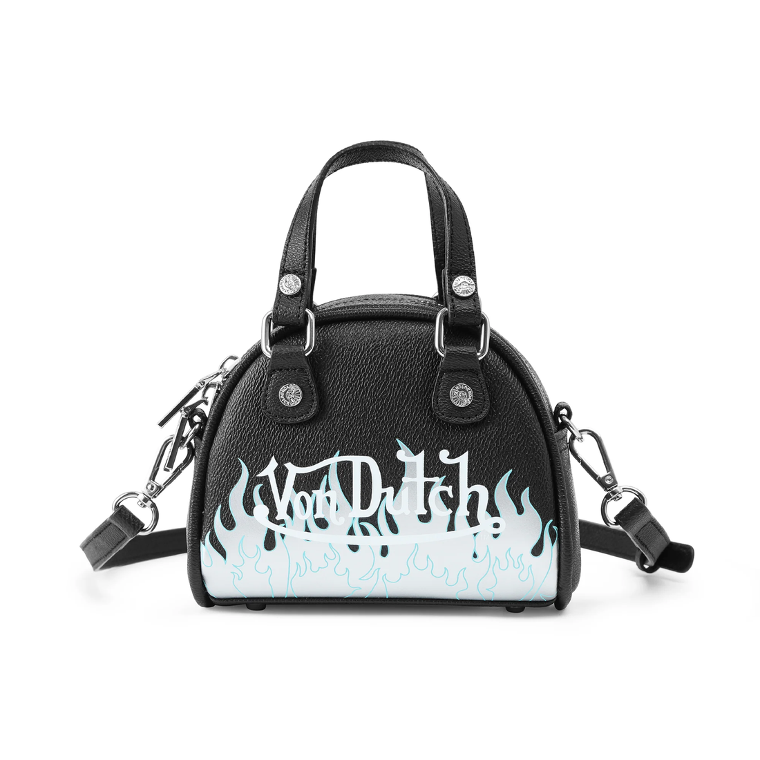 Mini Bowling Bag - White Flames