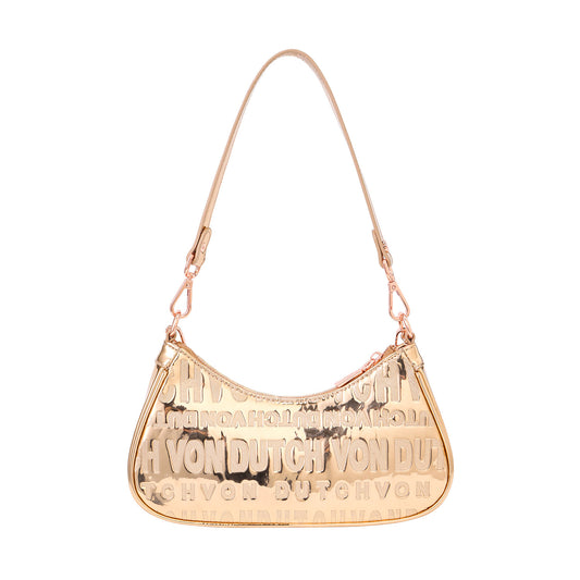 Rose Gold Reflective Shoulder Bag