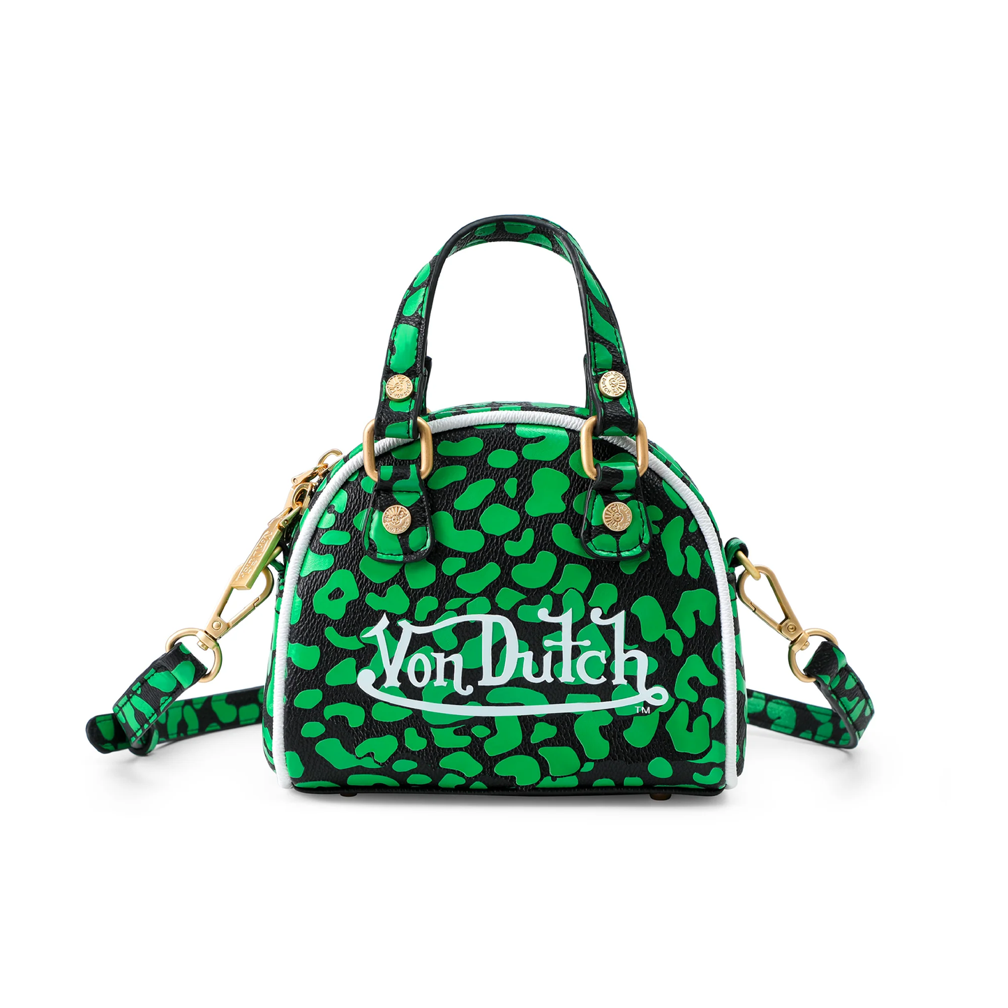 Mini Bowling Bag - Lime Green Cheetah | Von Dutch Mini Bowling Bag - Lime Green Cheetah | Von Dutch