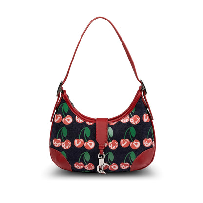 BELLA SHOULDER BAG -DENIM CHERRY