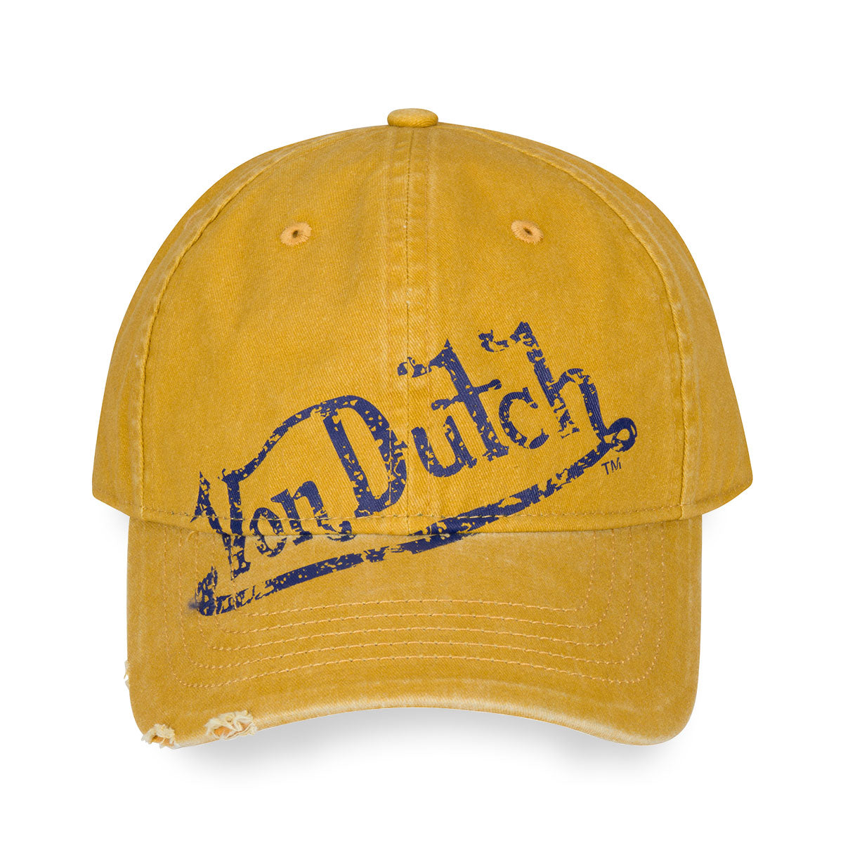 Mustard Distressed Dad Hat Von Dutch