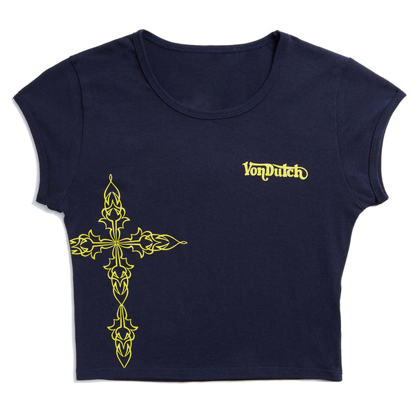 【Von Dutch】フレイムズ クロップドTシャツ グラフィックT Von Dutch】フレイムズ クロップドTシャツ グラフィックT (Von