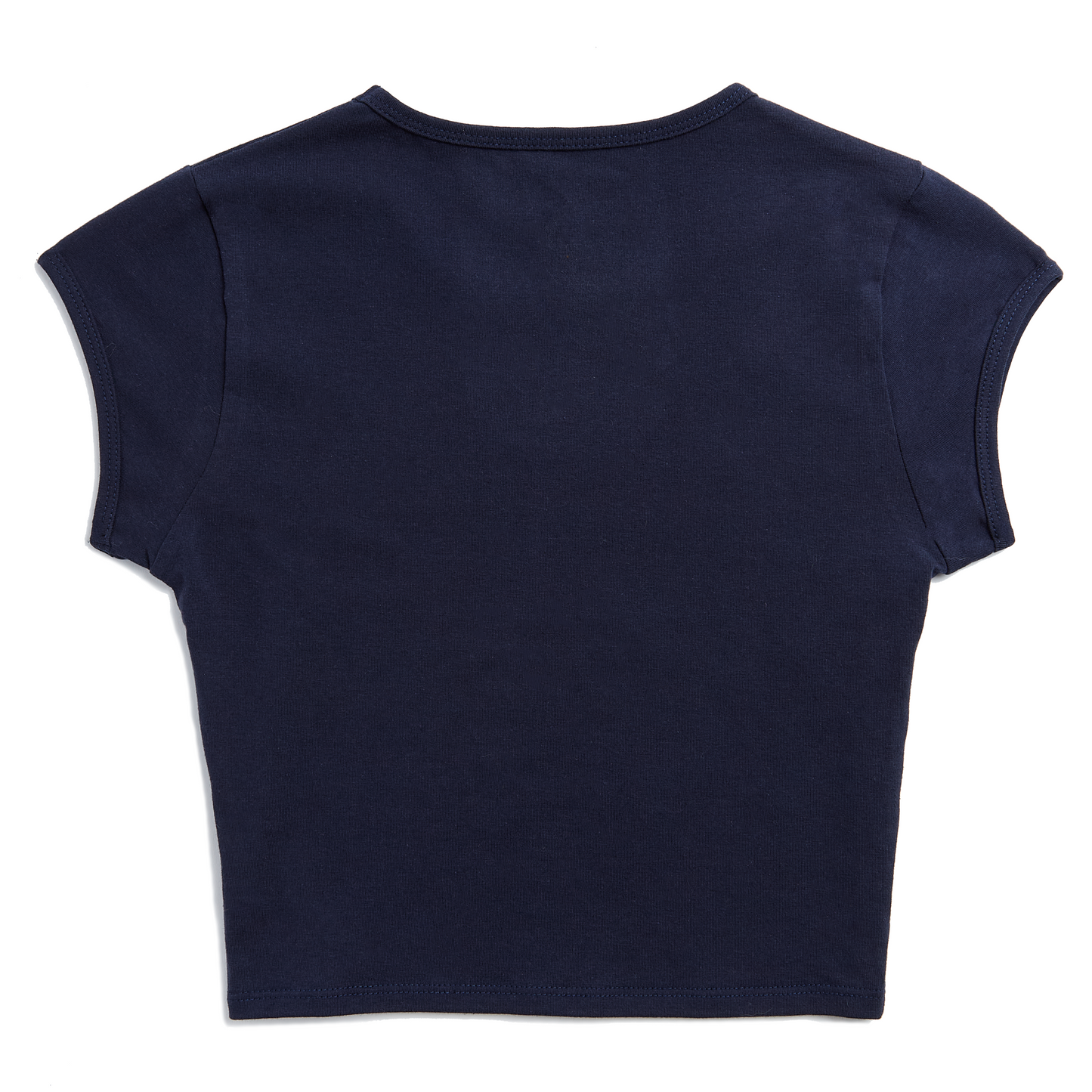 Von Dutch Navy Blue and Yellow Chopper Cross Baby Tee