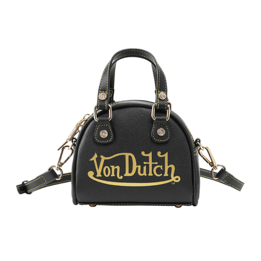 Mini Bowling Bag - Racing Stripe Black & Gold