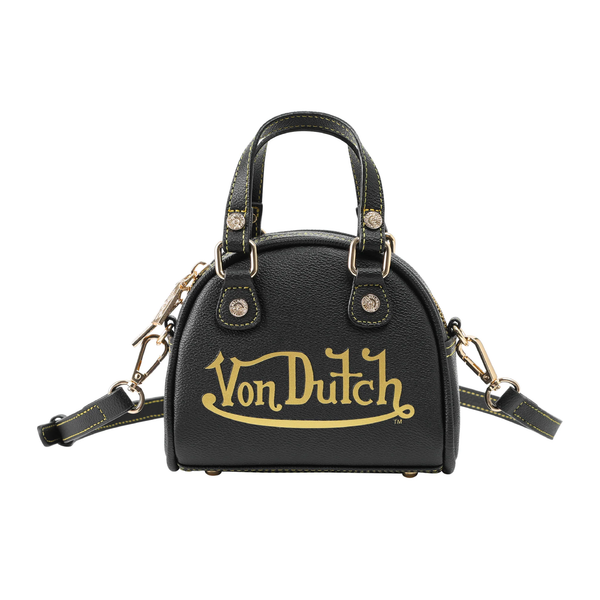 Mini Bowling Bag - Racing Stripe Black & Gold