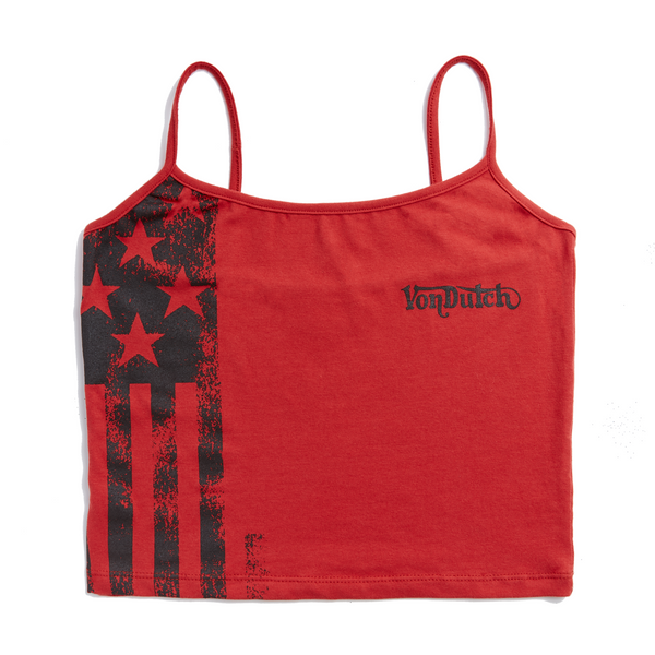 Red & Black Racing Spaghetti Top