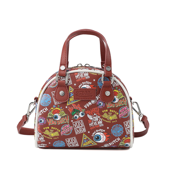 バッグ 00s archive von dutch leather boston bag redjax_5160776c-63cd-404e-9615