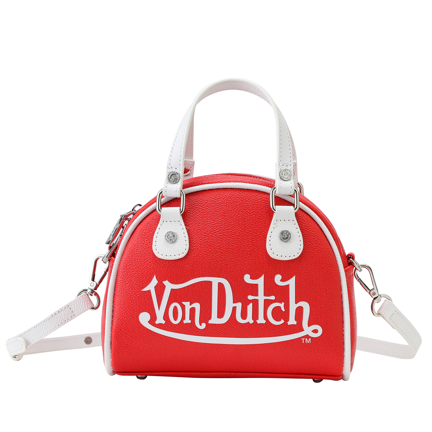 Red & White Two-Tone Bowling Bag