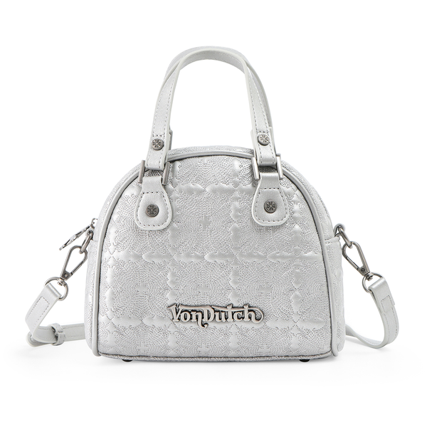 Embroidered Chopper Bowling Bag - Silver | Von Dutch