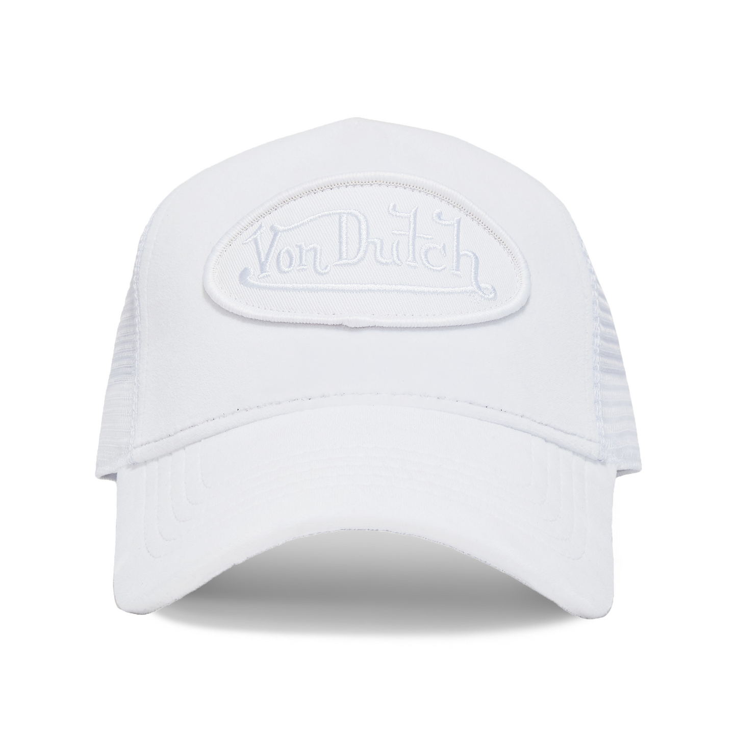 Von Dutch Triple White Velvet Trucker Hat