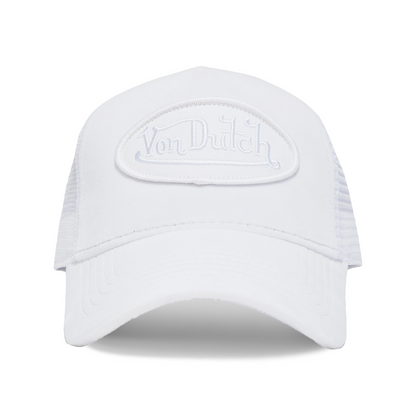 Von Dutch Triple White Velvet Trucker Hat