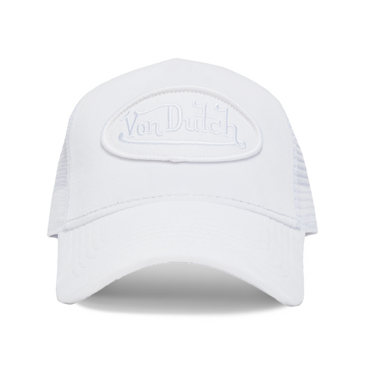 Von Dutch Triple White Velvet Trucker Hat