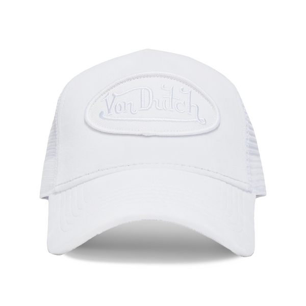 Von Dutch Triple White Velvet Trucker Hat