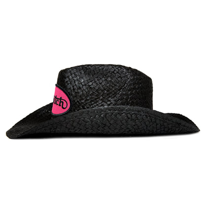 Black and Hot Pink Von Dutch 'Vintage Ranch' Cowboy Hat