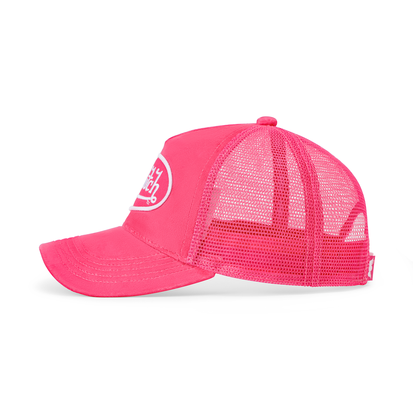 Kids Velvet Trucker Hat - Hot Pink Crush | Von Dutch