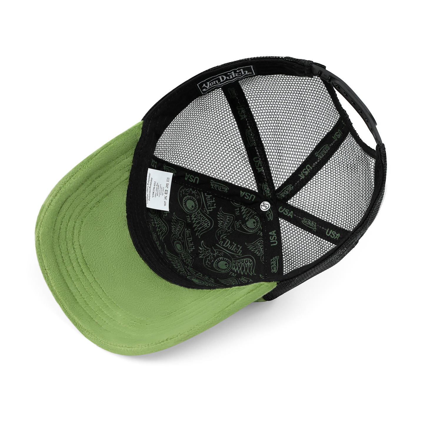 Kids Velvet Trucker Hat - Sage Green