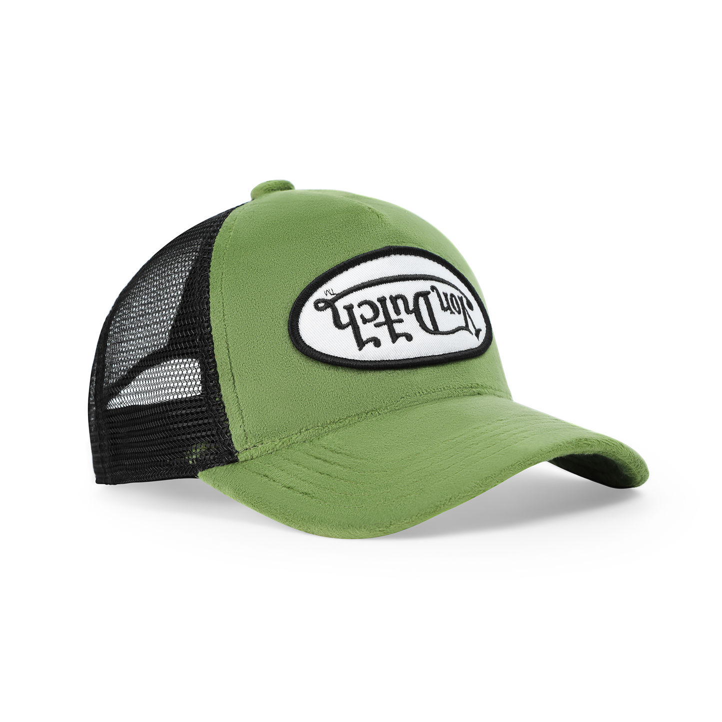 Kids Velvet Trucker Hat - Sage Green